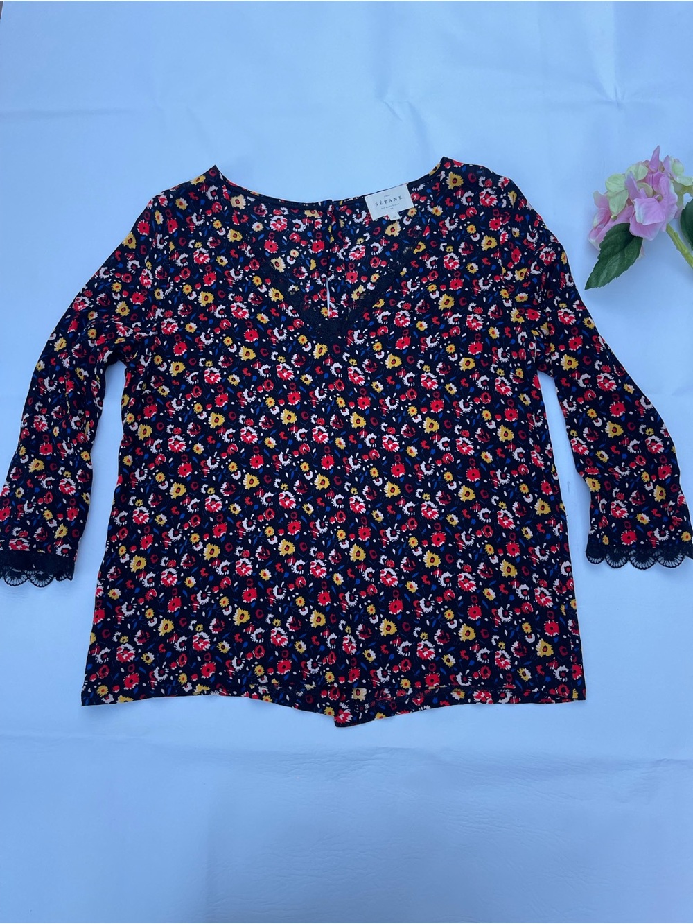 Sézane | Marina Floral Lace Blouse | Sz 38 women’s